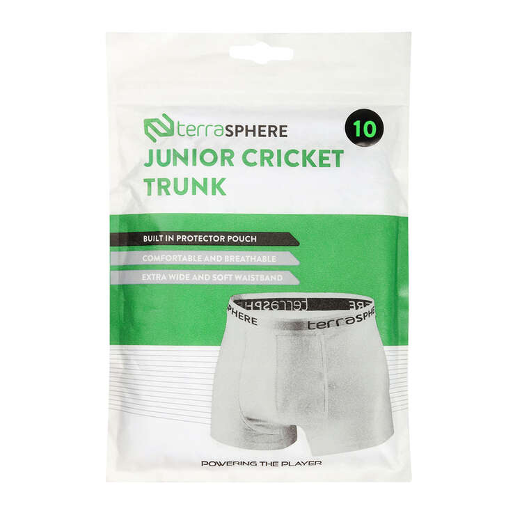 Terrasphere Kids Cricket Trunks White 8, White, rebel_hi-res