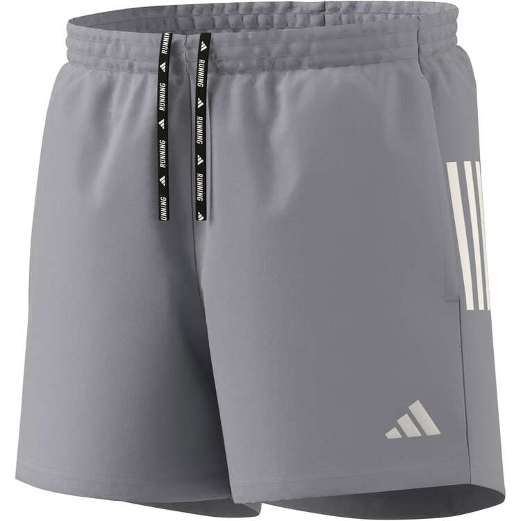 adidas Mens Own The Run Shorts Grey XS, Grey, rebel_hi-res