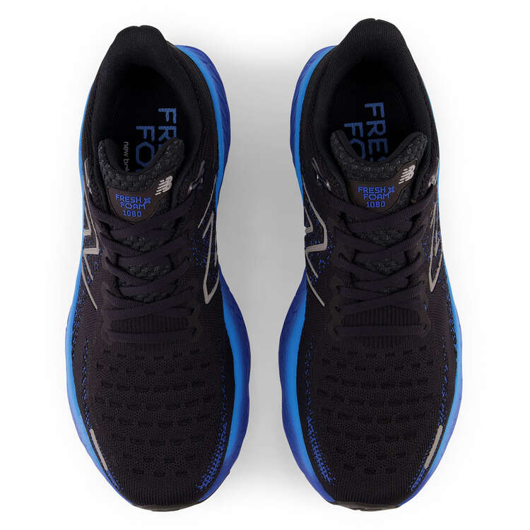 New Balance 1080v12 Mens Running Shoes, Black/Blue, rebel_hi-res