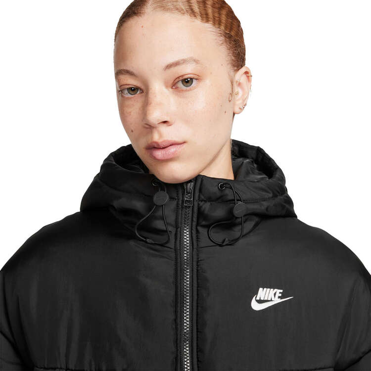 Nike Womens Sportswear Therma-FIT Hooded Parka, Black, rebel_hi-res