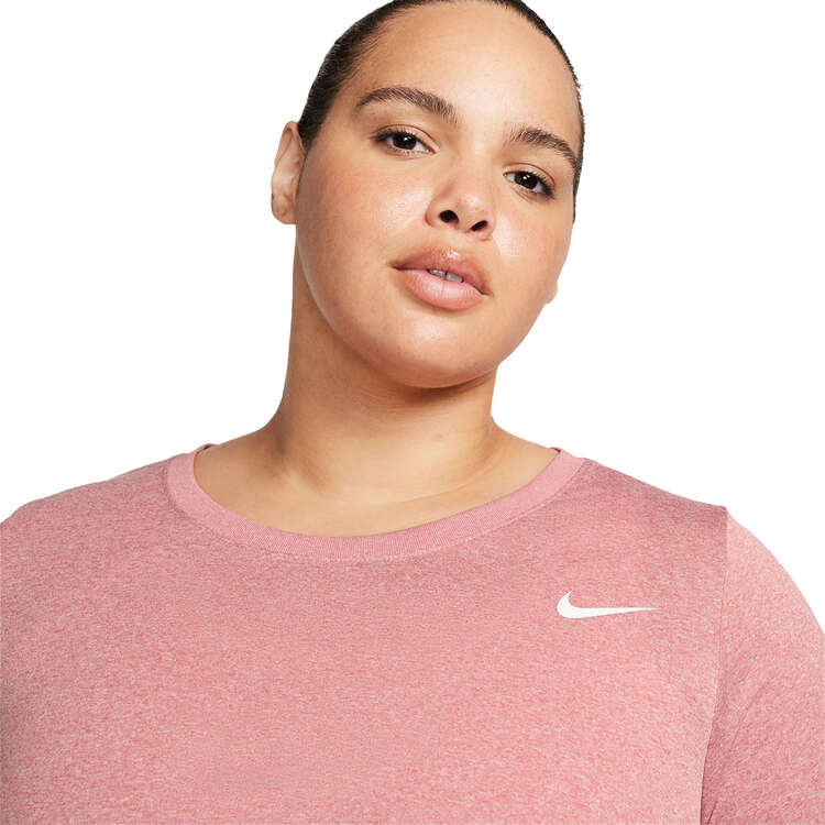 Nike Womens Dri-FIT Tee (Plus Size), Pink, rebel_hi-res