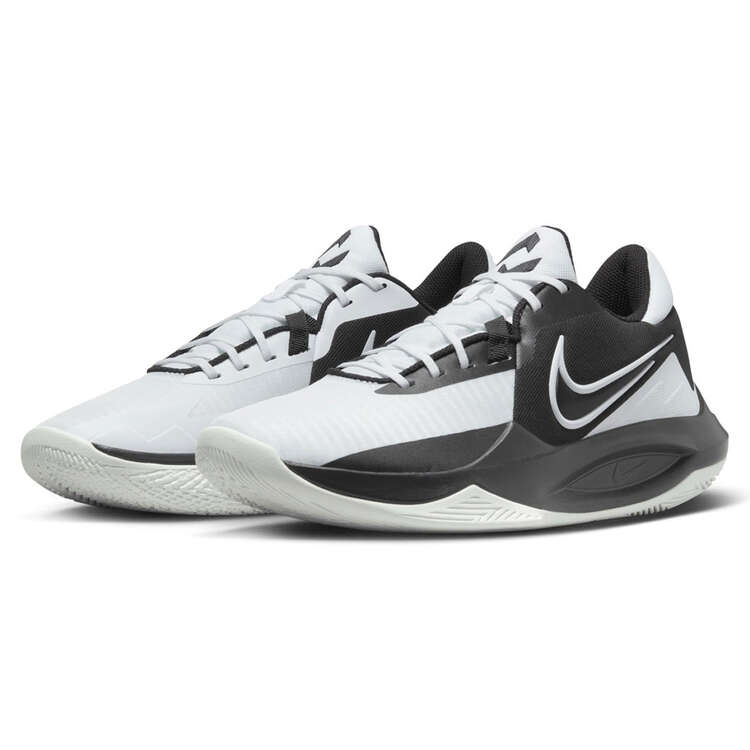 Nike Precision 6 Basketball Shoes, Black/White, rebel_hi-res