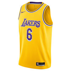 Nike Los Angeles Lakers LeBron James 2021/22 Mens Icon Jersey Gold S, Gold, rebel_hi-res