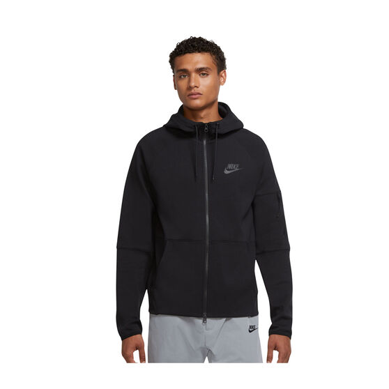 Nike Mens Sportswear Tech Fleece Full-Zip Hoodie, Black, rebel_hi-res