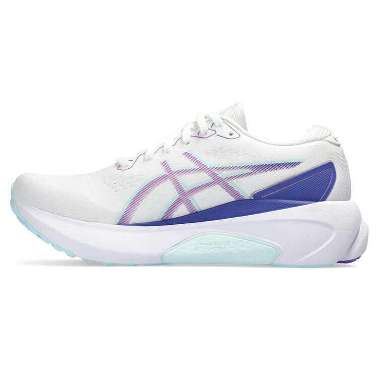 Asics GEL Kayano 30 Womens Running Shoes White/Purple US 6, White/Purple, rebel_hi-res
