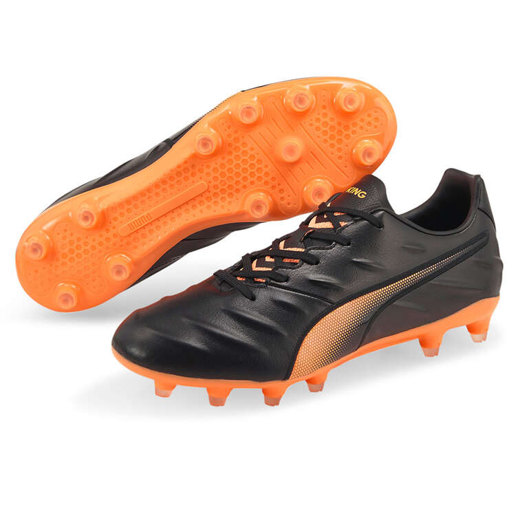 Puma King Pro 21 Football Boots Black/Orange US Mens 9 / Womens 10.5, Black/Orange, rebel_hi-res