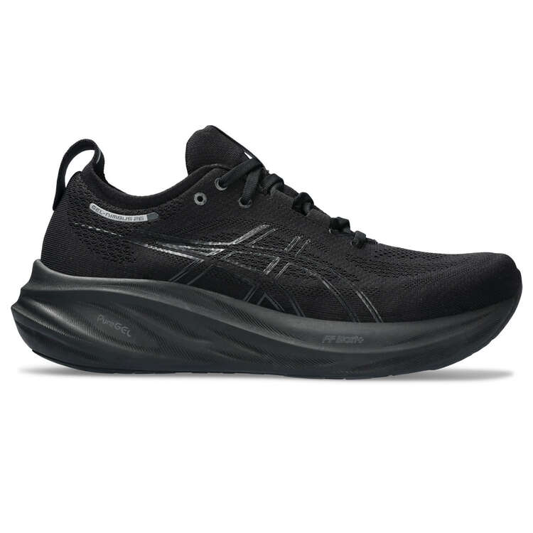 Asics GEL Nimbus 26 Mens Running Shoes Black/Black US 7, Black/Black, rebel_hi-res