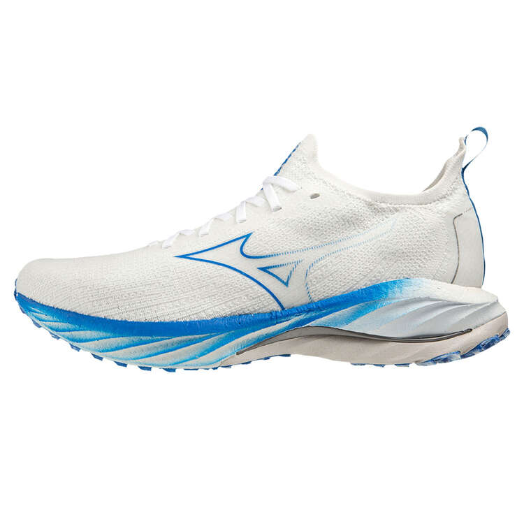 Mizuno Wave Neo Wind Womens Running Shoes White/Blue US 6.5, White/Blue, rebel_hi-res
