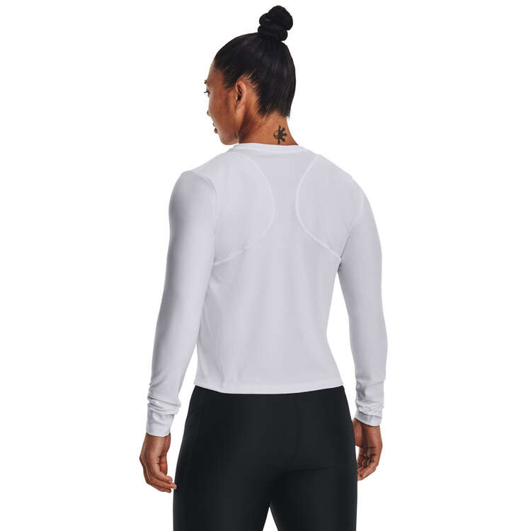 Under Armour Womens Performance Long Sleeve Top White XL, White, rebel_hi-res