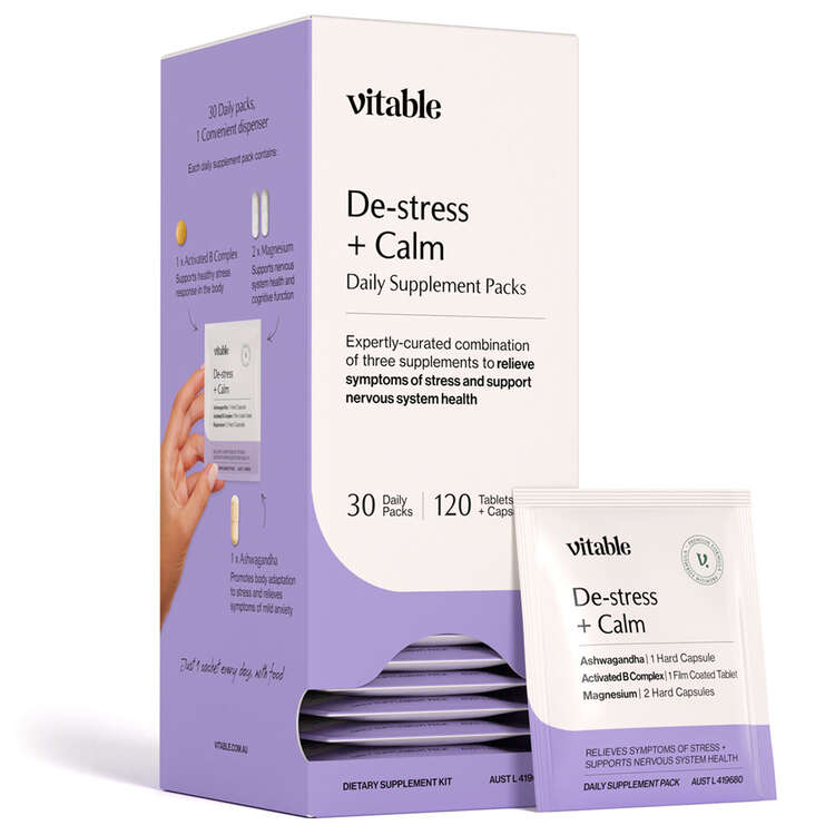 Vitable Destress Calm Supplement Pack, , rebel_hi-res