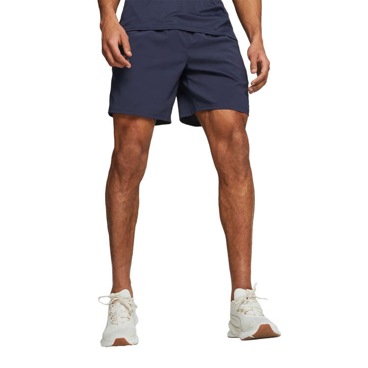 Puma Mens Fit Taped 7in Woven Shorts Navy S, Navy, rebel_hi-res