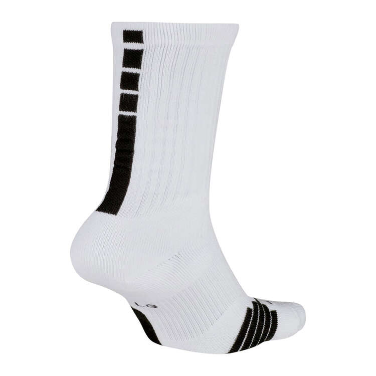 Nike Elite Crew Basketball Socks White M, White, rebel_hi-res