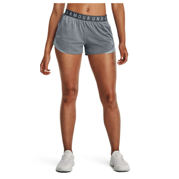 Under Armour Womens Play Up Twist 3.0 Training Shorts Grey XS, Grey, rebel_hi-res