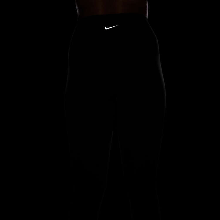 Nike One Womens High-Rise Split Hem Tights, Black, rebel_hi-res