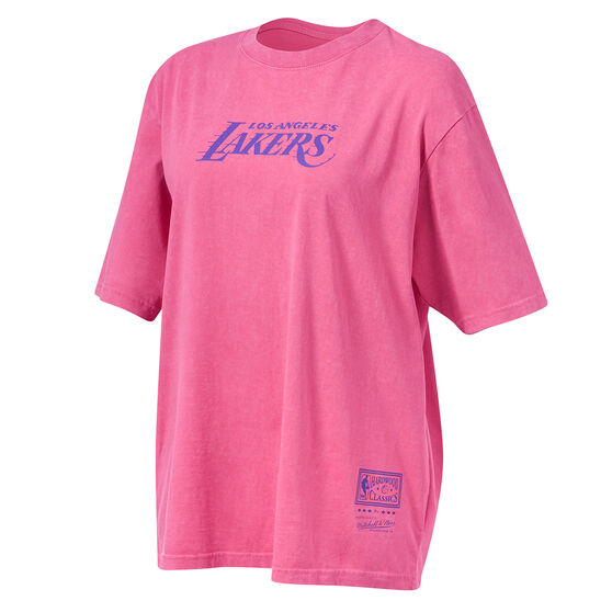 Mitchell & Ness Womens Oversized 1987 Lakers Tee, Pink, rebel_hi-res