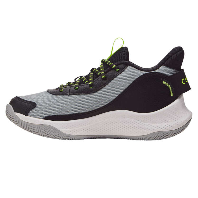 Under Armour Curry 3Z7 GS Basketball Shoes Grey/Black US 4, Grey/Black, rebel_hi-res
