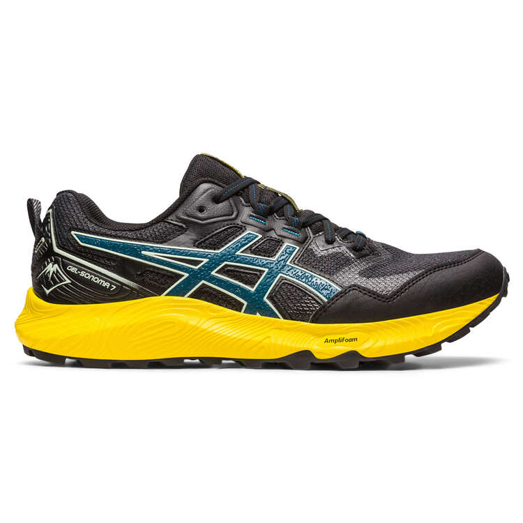 Asics GEL Sonoma 7 Mens Trail Running Shoes, Black/Blue, rebel_hi-res