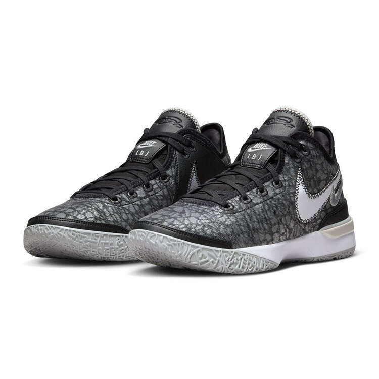 Nike LeBron NXXT Gen Black Wolf Grey Basketball Shoes, Black/White, rebel_hi-res