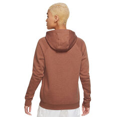 Nike Womens Sportswear Essential Fleece Pullover Hoodie, Brown, rebel_hi-res
