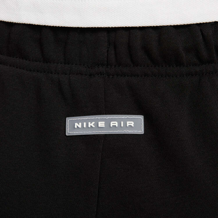 Nike Air Womens Mid-Rise Fleece Shorts, Black, rebel_hi-res