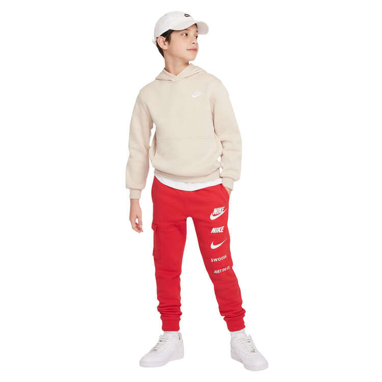 Nike Boys Sportswear Standard Issue Fleece Cargo Pants, Red, rebel_hi-res