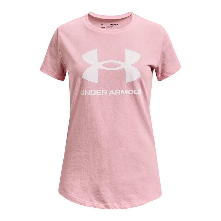 Under Armour Girls Live Sportstyle Graphic Tee, Pink, rebel_hi-res