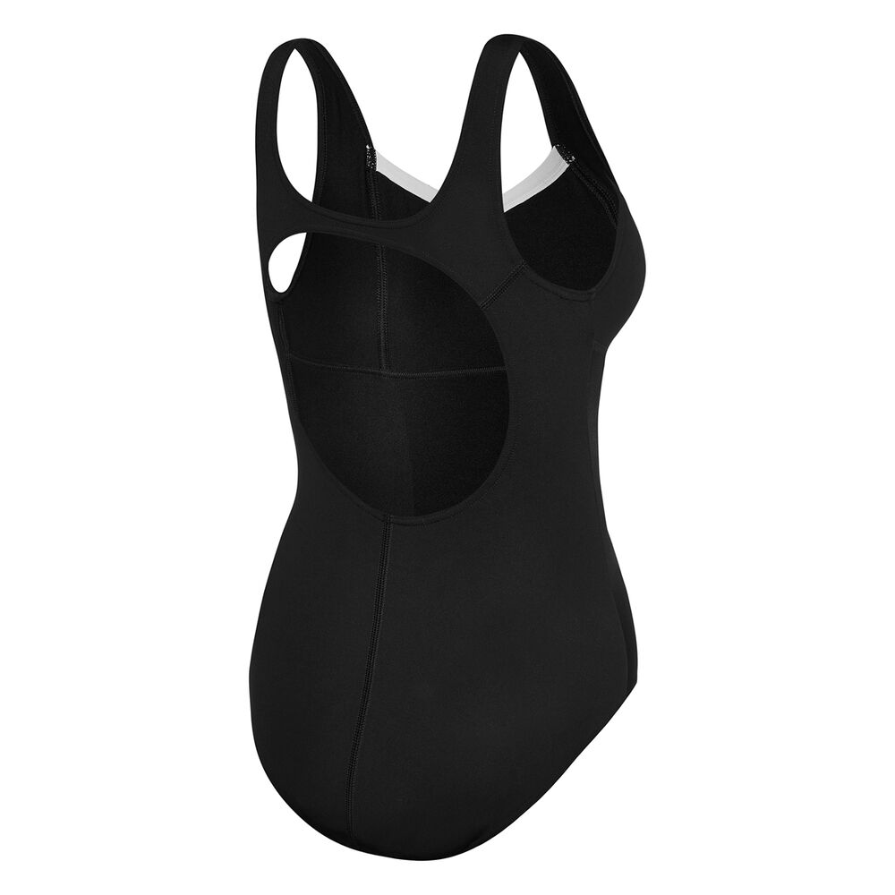 Speedo Womens Contour Motion Swimsuit Black/White 10 10 | Rebel Sport