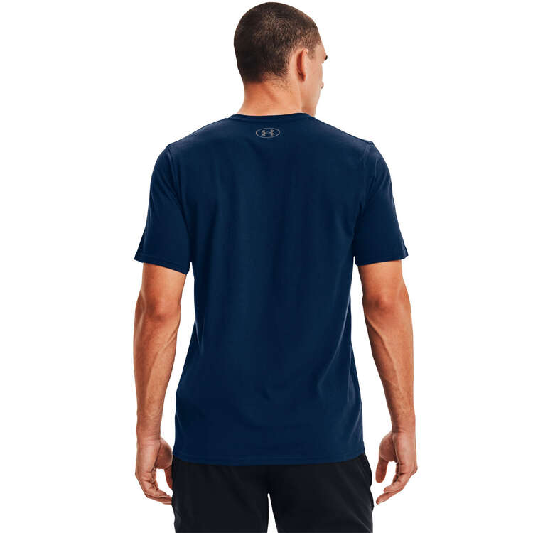 Under Armour Mens Sportstyle Left Chest Tee, Navy, rebel_hi-res