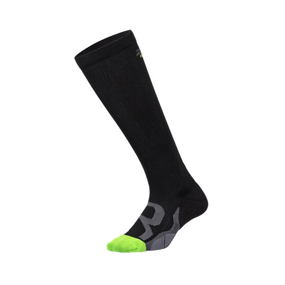 2XU Mens Recovery Compression Socks, Black, rebel_hi-res