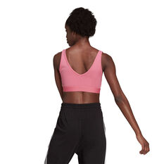 adidas Womens Essentials 3-Stripes Crop Top Pink XS, Pink, rebel_hi-res