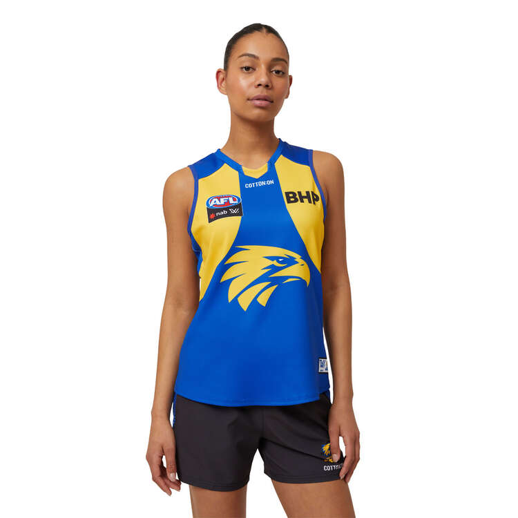 West Coast Eagles 2022 Womens AFLW Guernsey Blue/Yellow L, Blue/Yellow, rebel_hi-res