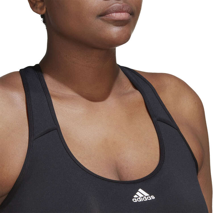 adidas Womens Powerreact Training Medium Support Sports Bra (Plus Size)  Black 4XL