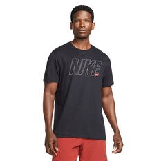 Nike Mens Dri-FIT Graphic Training Tee, Black, rebel_hi-res