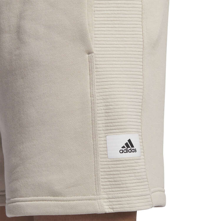 adidas Mens Lounge French Terry Shorts, Beige, rebel_hi-res
