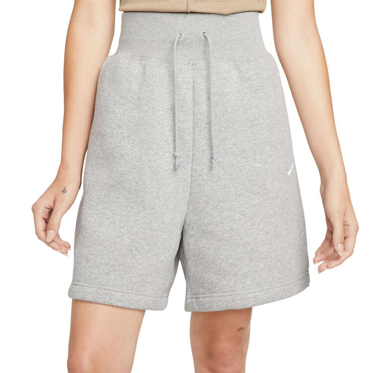 Nike Womens Sportswear Phoenix Fleece High Waisted Loose-Fit Shorts Grey XS, Grey, rebel_hi-res