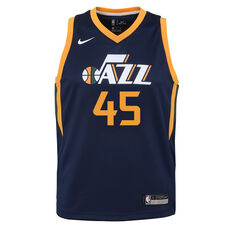 Nike Utah Jazz Donovan Mitchell 2019/20 Kids Icon Edition Swingman Jersey, Navy, rebel_hi-res