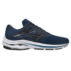 Mizuno Wave Inspire 17 Mens Running Shoes Black/Blue US 8, Black/Blue, rebel_hi-res