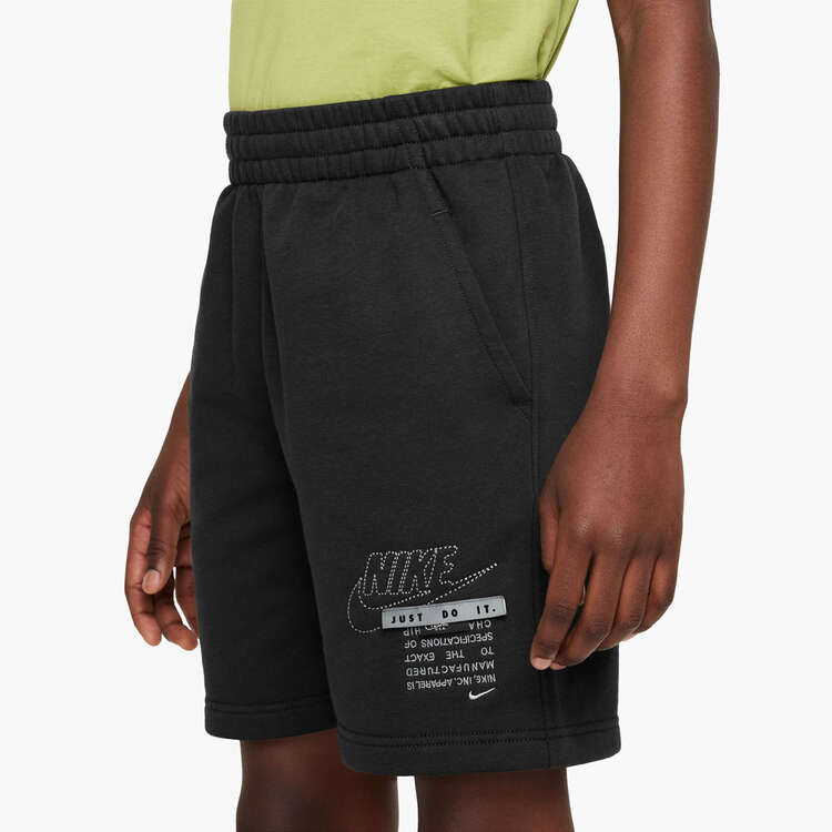 Nike Kids Sportswear Club Fleece French Terry Shorts, Black, rebel_hi-res