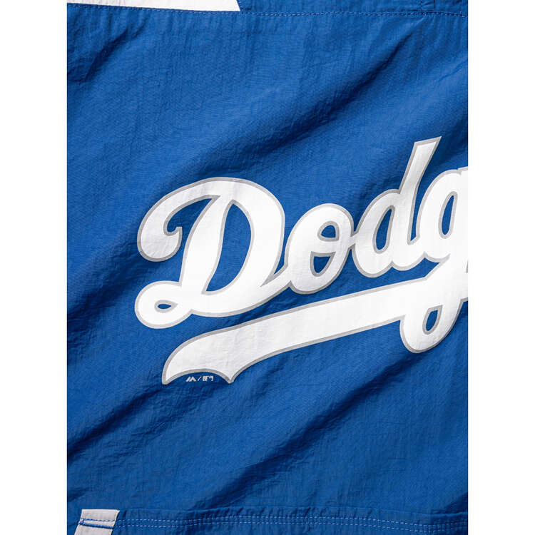 Los Angeles Dodgers Mens Half-Zip Windbreaker Jacket, Blue, rebel_hi-res