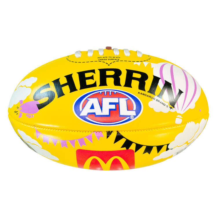 Sherrin AFL Gather Round Mini Football, Yellow, rebel_hi-res