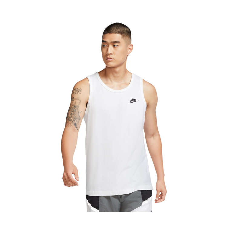 Nike Mens Sportswear Club Tank White XS, White, rebel_hi-res