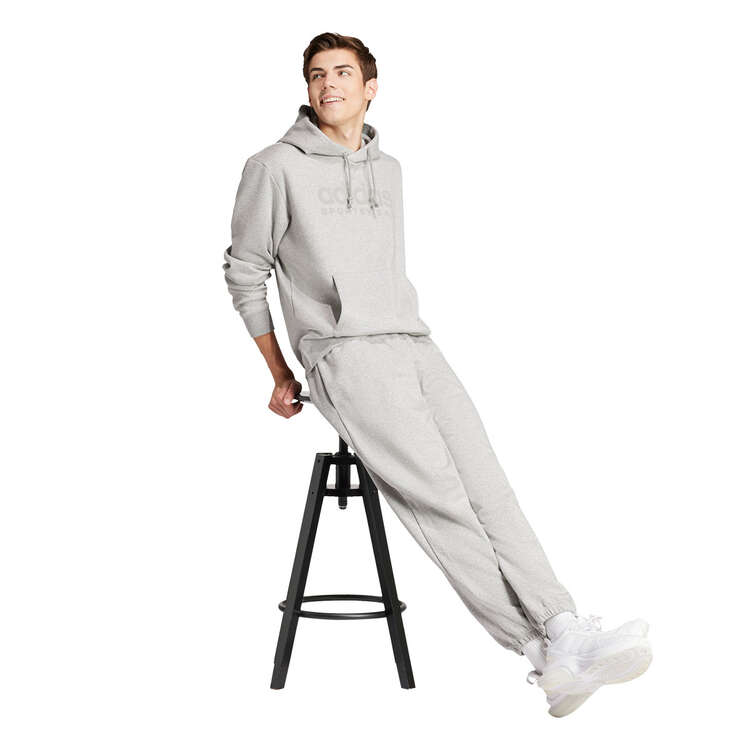 adidas Mens ALL SZN Fleece Graphic Track Pants, Grey, rebel_hi-res