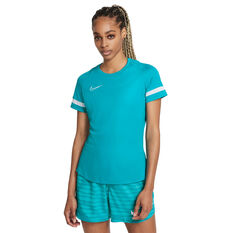 Nike Womens Dri-FIT Academy 21 Football Tee Blue XS, Blue, rebel_hi-res