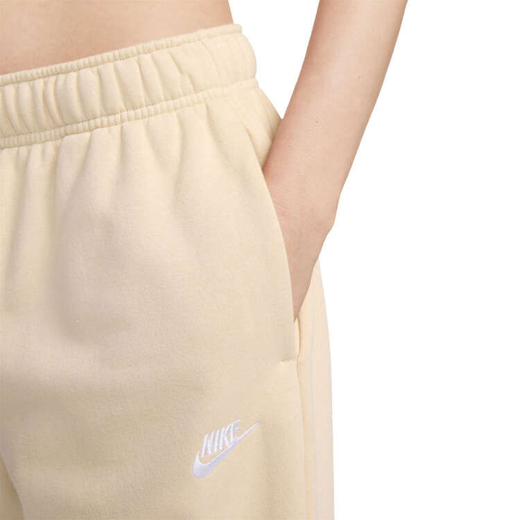 Nike Womens Sportswear Club Fleece Mid-Rise Oversized Pants, Beige, rebel_hi-res