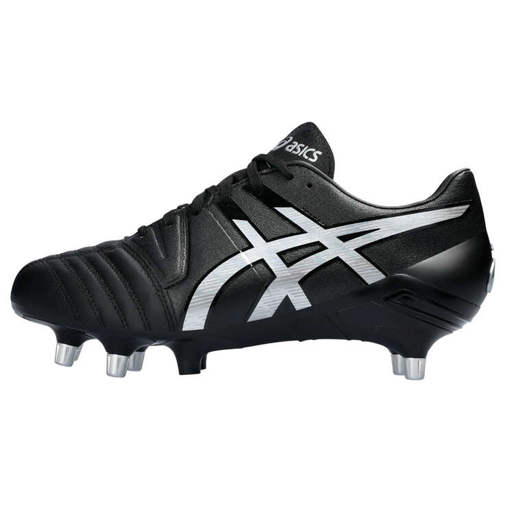 Asics GEL Lethal Tight Five Rugby Boots Black/Silver US Mens 8 / Womens 9.5, Black/Silver, rebel_hi-res