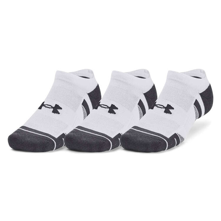 Under Armour Performance Tech No-Show Socks 3-Pack, White, rebel_hi-res
