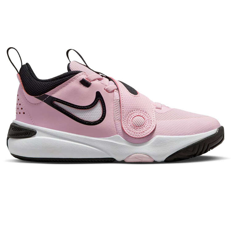 Nike Team Hustle D 11 PS Kids Basketball Shoes Pink/White US 11, Pink/White, rebel_hi-res
