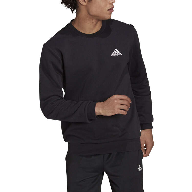 adidas Mens Essentials Feelcozy Sweatshirt, Black, rebel_hi-res