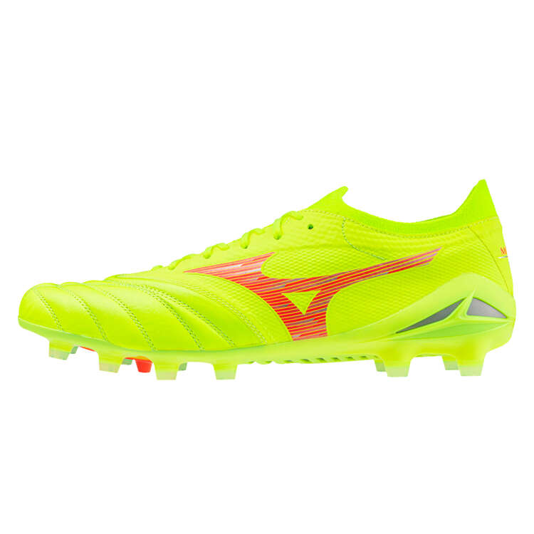 Mizuno Morelia Neo 4 Beta Elite Football Boots Yellow/Pink US Mens 7 / Womens 8.5, Yellow/Pink, rebel_hi-res