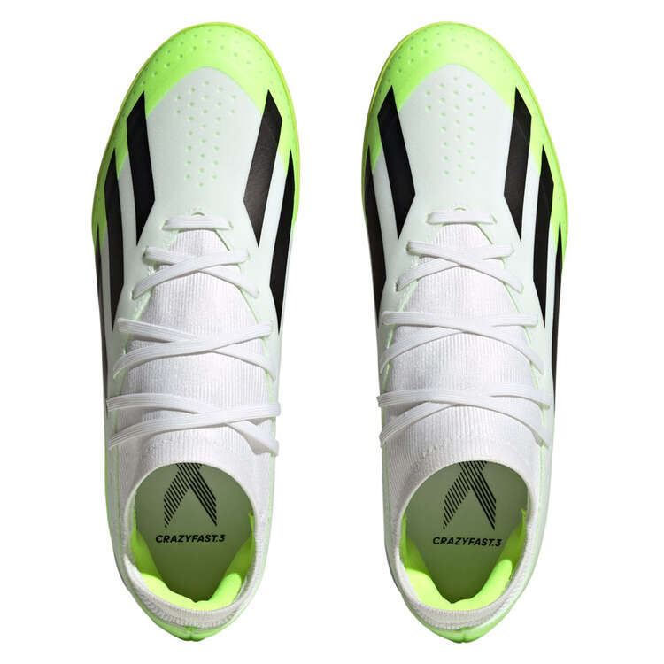 adidas X Crazyfast .3 Indoor Soccer Shoes, White/Black, rebel_hi-res